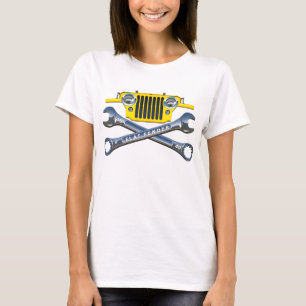 CJ2A ziemlich gelber flacher Fender T-Shirt
