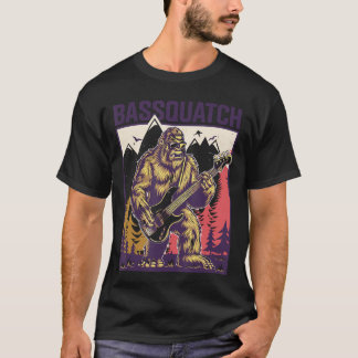 CJs Cryptid Sasquatch Bass Guitar Gifts Bassquatch T-Shirt
