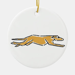 CK, fantastische Windhund-Verzierung Keramikornament