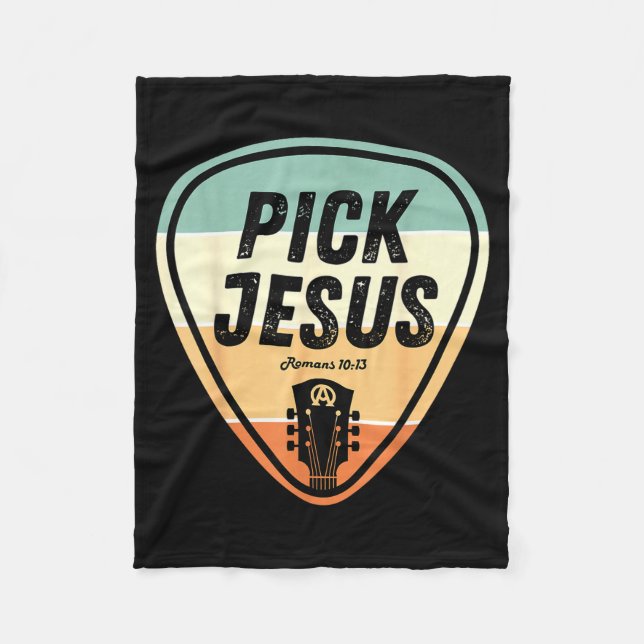Ck Jesus Shirt Funny Christian Music Guitar Ck Men Fleecedecke (Vorderseite)