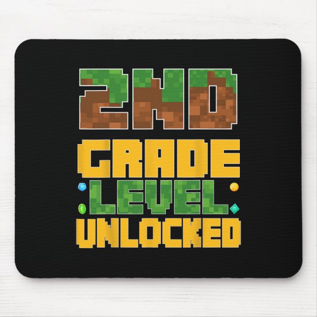 Ck To School 2nd Grade Boys Gamer First Day Second Mousepad (Vorne)