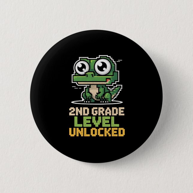 Ck To School 2nd Grade Lizard Gamer Second Level U Button (Vorderseite)