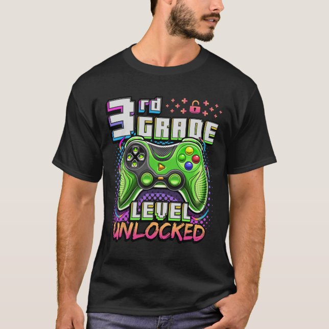 Ck To School 3rd Grade Boys Gamer First Day School T-Shirt (Vorderseite)