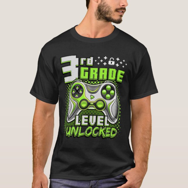 Ck To School 3rd Grade Boys Gamer First Day School T-Shirt (Vorderseite)