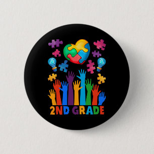 Ck Zur Schule 2. Klasse Rätsel Herz Autismus-Bewus Button