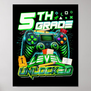 Ck Zur Schule 5. Klasse Freigeschalteter Gamer Zue Poster