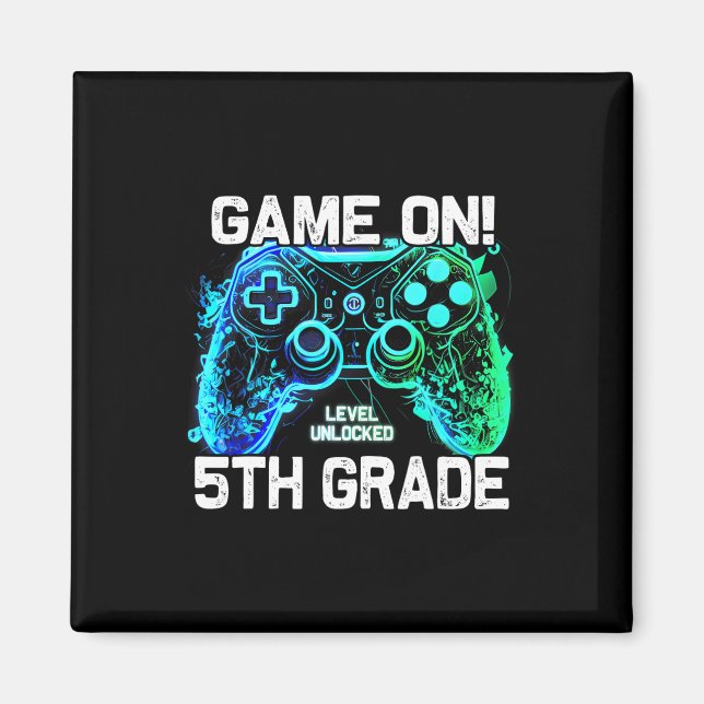 Ck Zur Schule 5. Klasse Jungen Gamer Erster Schult Magnet (Vorne)