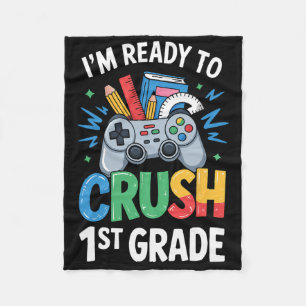 Ck Zur Schule Ich Bin Bereit 1. Klasse Gamer Co Zu Fleecedecke
