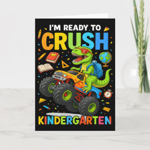 Ck Zur Schule Junge Dinosaurier Ich Bin Bereit Den Karte