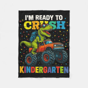 Ck Zur Schule Junge Dinosaurier Ich Bin Bereit Zur Fleecedecke