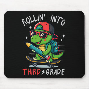 Ck Zur Schule Rollt In Die 3. Klasse T-Rex Skatebo Mousepad