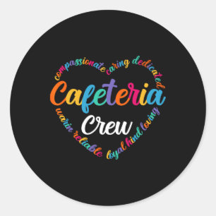 Ck Zurück zur Schulkantine-Crew-Shirt Lunch Ladies Runder Aufkleber