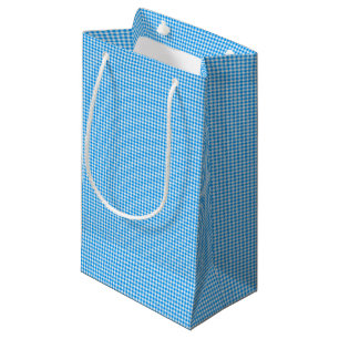 CKC-Gingham 1-Pastel Blue-White-GIFT BAG Kleine Geschenktüte