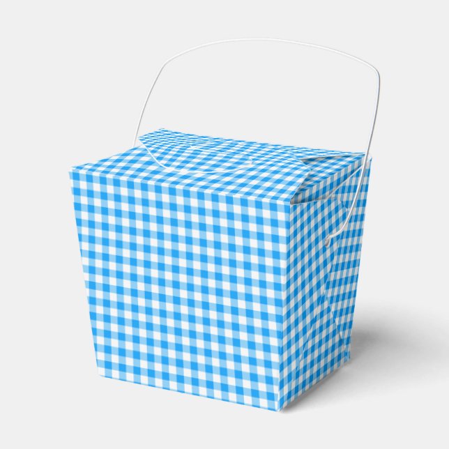 CKC-Gingham-Pastel Blue-White-FAVOR BOX, herausneh Geschenkschachtel (Vorderseite)