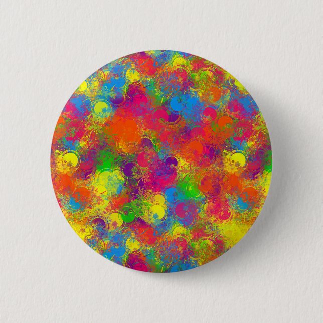 CKC Paint Can Florals-Button-Buttone Button (Vorderseite)