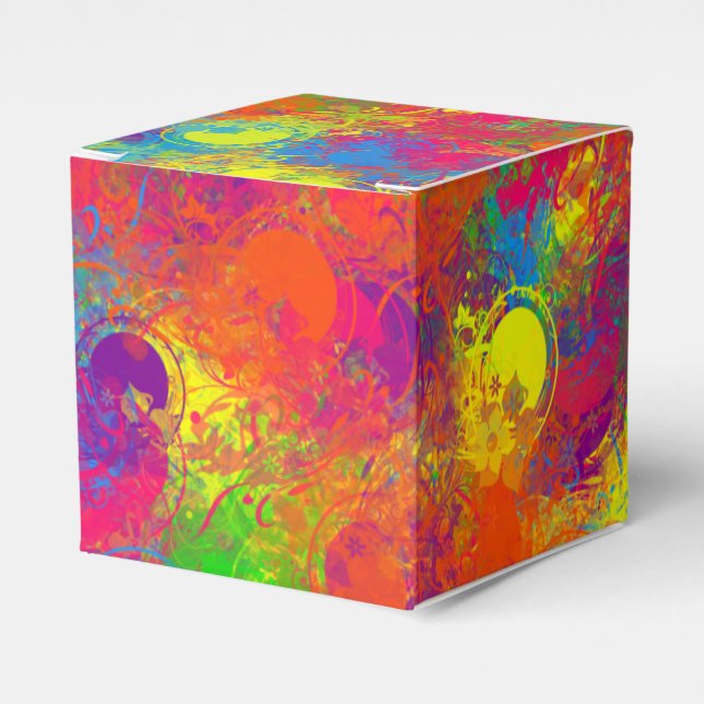CKC-Paint Can Florals-Square Gevor Box Geschenkschachtel (Vorderseite)