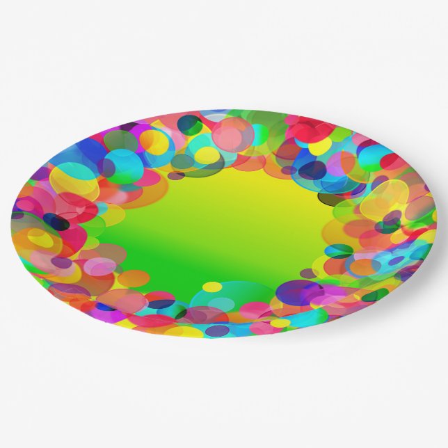 CKC Party Dots 2-PAPER-PARTY-TELLER Pappteller (Schrägansicht)