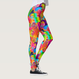 CKC Party Dots Popsicle Wirbel-Orange-LEGGINGS Leggings