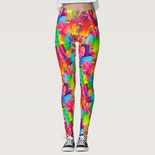 CKC Party Dots-Popsicle Wirbel-Pink-LEGGINGS Leggings