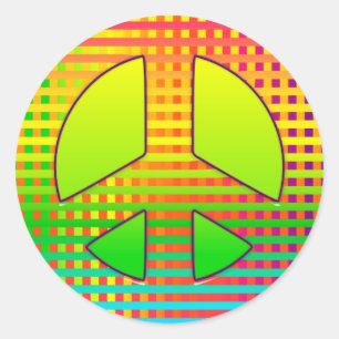CKC-Peace Symbol 05-Round Stickers/Siegel Runder Aufkleber
