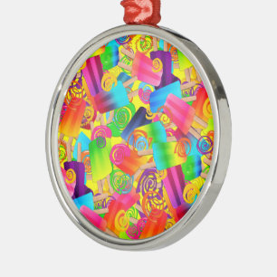 CKC Popsicle Wirbel, gelb-prem.Rundschmuck Ornament Aus Metall