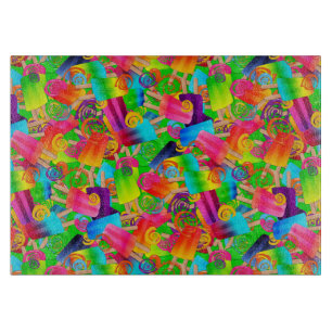 CKC Popsicle Wirbel-NEON-11x8 Cutting Board Schneidebrett
