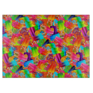 CKC Popsicle Wirbel-Orange-15x11 Cutting Board Schneidebrett