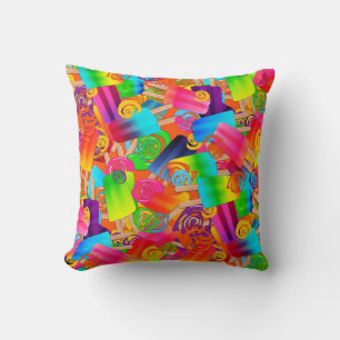 CKC Popsicle Wirbel, ORANGE-SQ-THROW PILLOW Kissen
