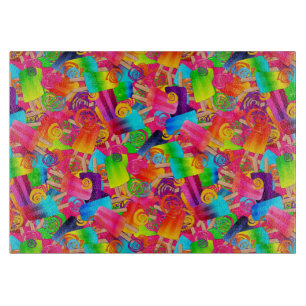 CKC Popsicle Wirbel-Pink-11x8 Cutting Board Schneidebrett