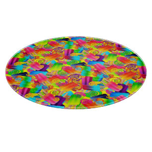 CKC Popsicle Wirbel-Yellow-12in Cutting Board Schneidebrett