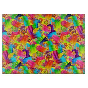 CKC Popsicle Wirbel-Yellow-15x11 Cutting Board Schneidebrett