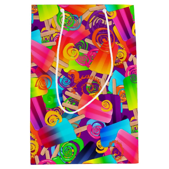 CKC-Wirbel, Lila Geschenktasche Mittlere Geschenktüte (Vorderseite)