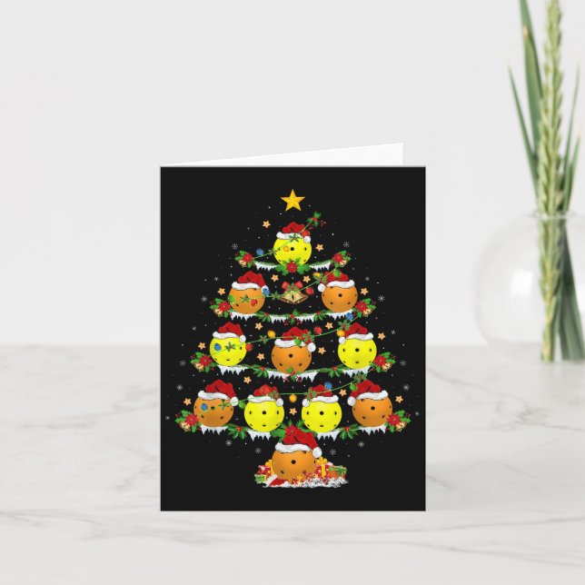 Ckleball Christmas Tree Lights Funny Srts Player X Karte (Vorderseite)