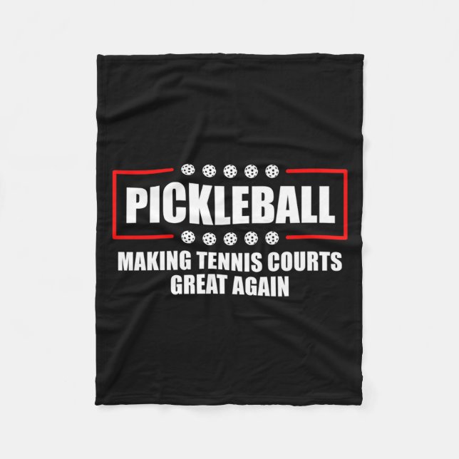 Ckleball Making Tennis Courts Great Again Funny  Fleecedecke (Vorderseite)
