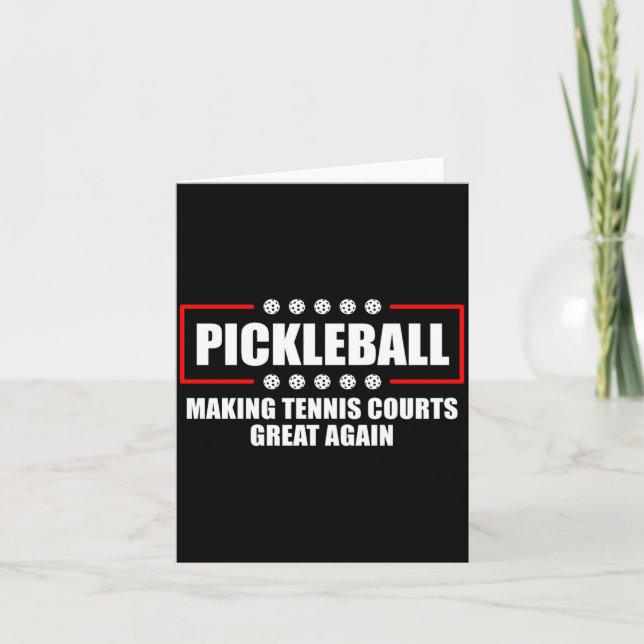 Ckleball Making Tennis Courts Great Again Funny  Karte (Vorderseite)