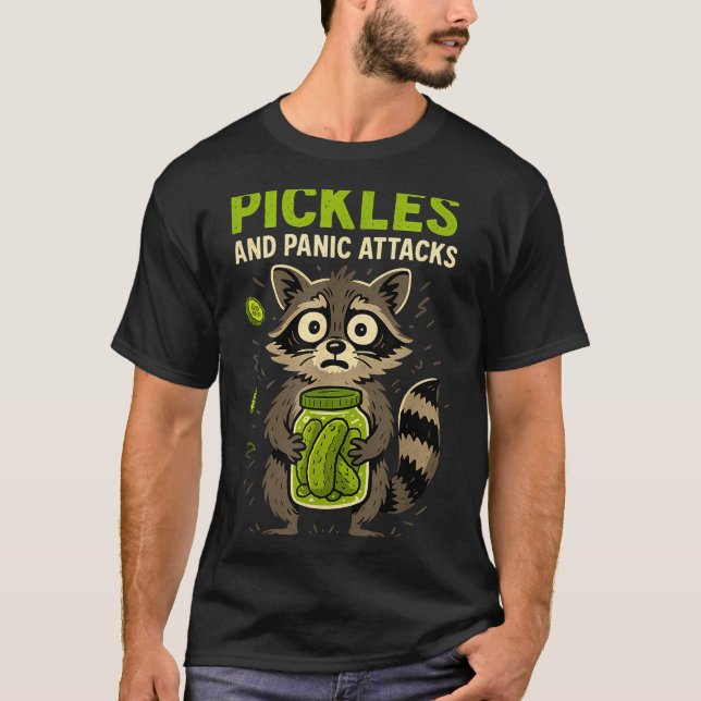 Ckles And Panic Attacks Raccoon Trash Panda Funny  T-Shirt (Vorderseite)