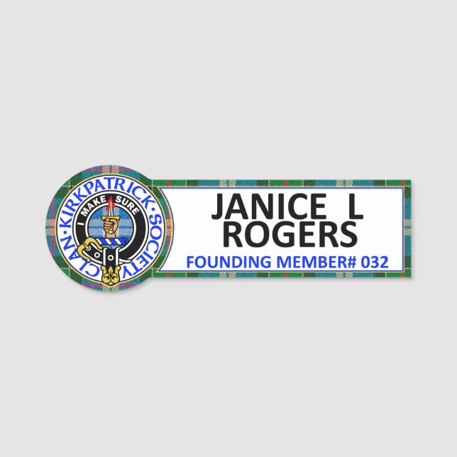 CKS Namensschild #032 Janice L Rogers (Vorderseite)