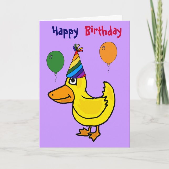 CL - Carte d'anniversaire à peine canard (Devant)