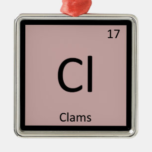 Cl - Chemische Chemie Periodisches Tabellensymbol Ornament Aus Metall