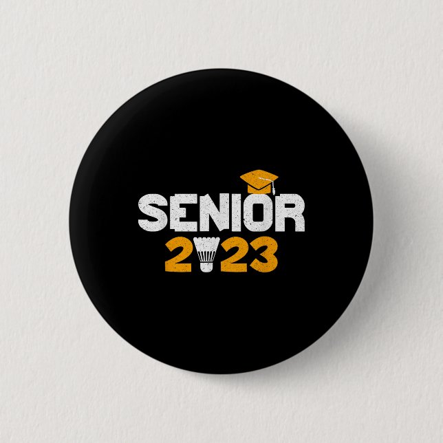Cl of 2023 Badminton Abschluss 2023 Grad Button (Vorderseite)