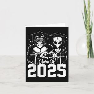 Cl of 2025 Abschluss Funny Bigfoot Alien Graduate Karte