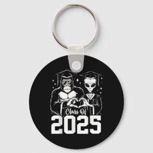 Cl of 2025 Abschluss Funny Bigfoot Alien Graduate Schlüsselanhänger