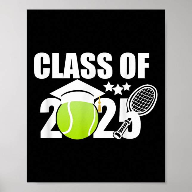 CL of 2025 Abschluss Senior Tennis Player Geschenk Poster (Vorne)