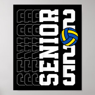 Cl of 2025 Abschluss Senior Volleyball Player Boy Poster