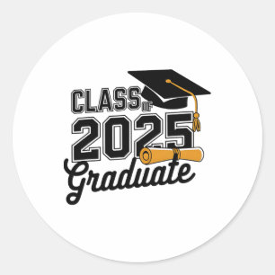 Cl of 2025 Graduate 2025 Abschluss Senior 2025 Runder Aufkleber