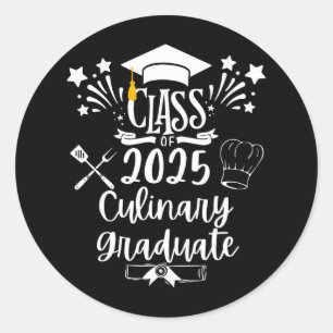 Cl of 2025 Kulinarischer Graduate Kulinarischer Ko Runder Aufkleber