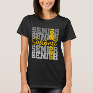 Cl of 2025 Senior Softball Retro Abschluss 2025 m T-Shirt