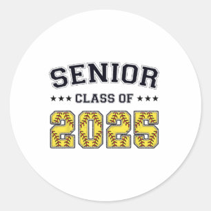 CL of 2025 Softbyll Senior Abschluss Graduate Wom Runder Aufkleber
