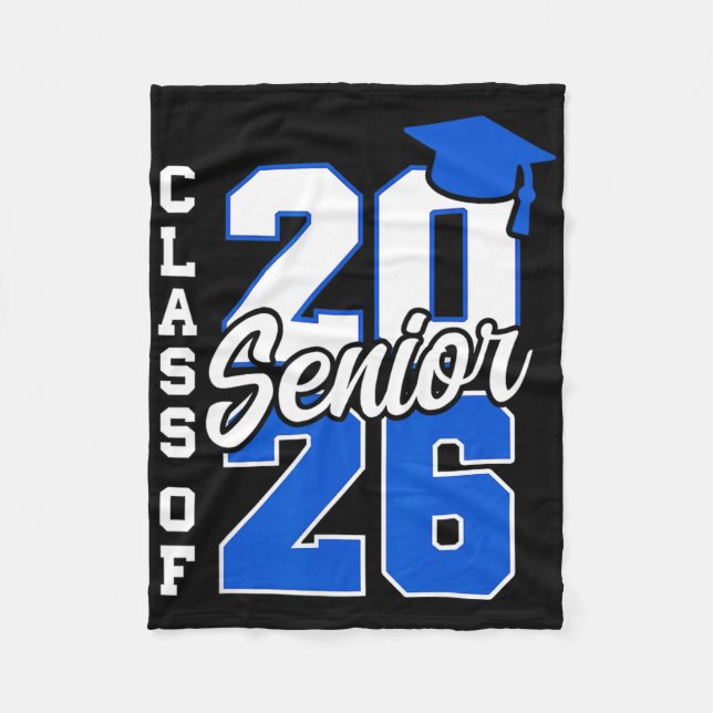 Cl Of 2026 Senior 2026 Back To School 2025 Graduat Fleecedecke (Vorderseite)