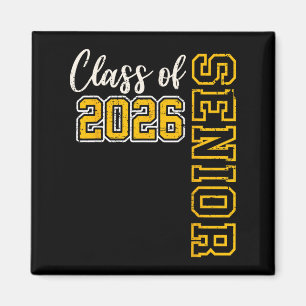 CL of 2026 Senior 26 High School Abschluss Black Magnet